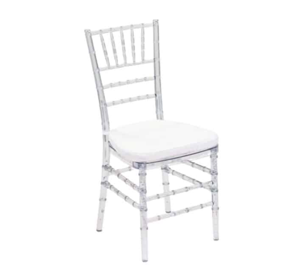 Clear Tiffany Chair with Cushion for sale