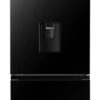 Hisense 347 L Double Door Bottom Mount Fridge - Black Glass
