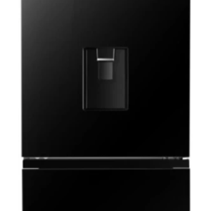 Hisense 347 L Double Door Bottom Mount Fridge - Black Glass