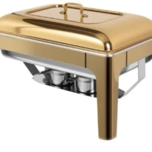 Premium Hotel Restaurant Rectangular Gold Chaffing Dish for sale