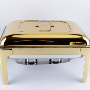 Premium Hotel Restaurant Rectangular Gold Chaffing Dish