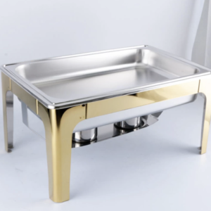 Premium Hotel Restaurant Rectangular Gold Chaffing Dish