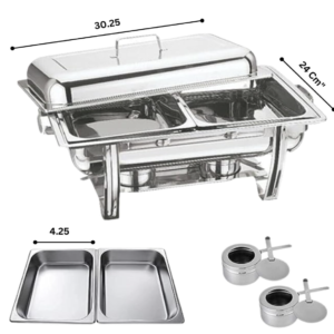 Aspect Stainless Steel Chafing Dish Set Buffet 8.5L - (Rectangular Chafing Dish)
