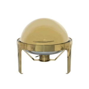 Premium Gold Round Chafing Dish - Solid Lid