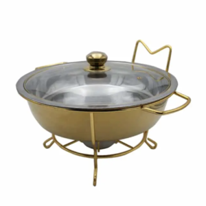 Gold Glass Lid for Chafing Dish - Slim Frame Design for sale