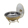Gold Glass Lid for Chafing Dish - Slim Frame Design