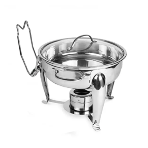 Silver Glass Lid for Chafing Dish - Slim Frame Design