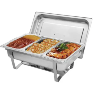 Buy Triple Pan Chafing Dish – 3 Division Stainless Steel Buffet Server