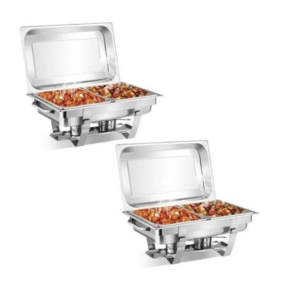 Double Chafing Dish - 16L Stainless Steel Buffet Server