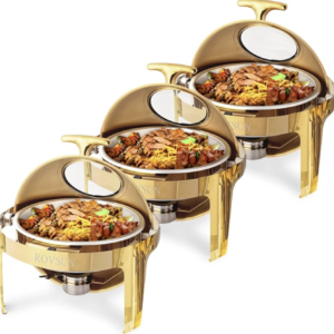 ROVSUN 6QT Gold Roll Top Chafing Dish Set