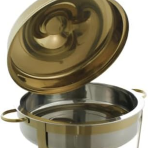 9L Gold Stainless Steel Chafing Dish with Steel Hooks for sale