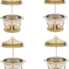 Fifizoo 9.5Qt Gold Stainless Steel Chafing Dish Set - 4 Pack