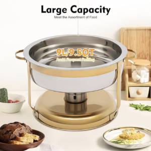 Buy Fifizoo 9.5Qt Gold Stainless Steel Chafing Dish Set - 4 Pack