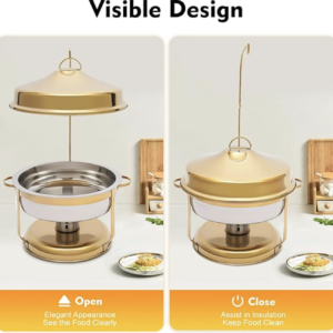 Buy Fifizoo 9.5Qt Gold Stainless Steel Chafing Dish Set - 4 Pack online