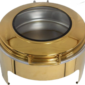 Gold Hollow Round Chafing Dish - 44 x 26 cm
