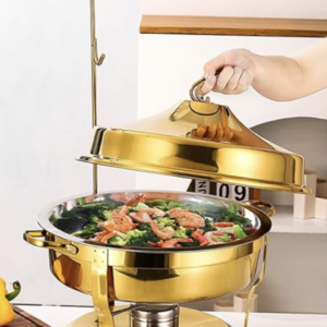 Wedding Banquet 9L Round Stainless Steel Chafing Dish