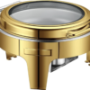 6L Gold Round Flip-Over Chafing Dish