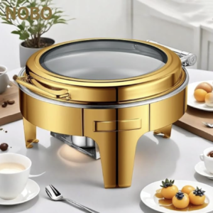 Buy 6L Gold Round Flip-Over Chafing Dish online