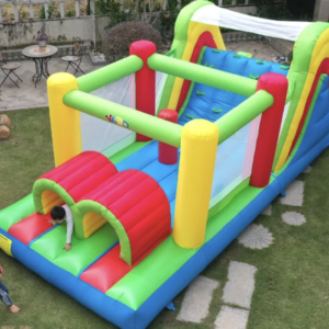 Inflatable Obstacle Course Bounce House with Slide – 6.5m x 3m x 2.5m for sale