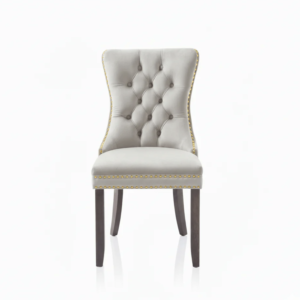 Custom-Made Velvet Tufted Dining Chair for sale